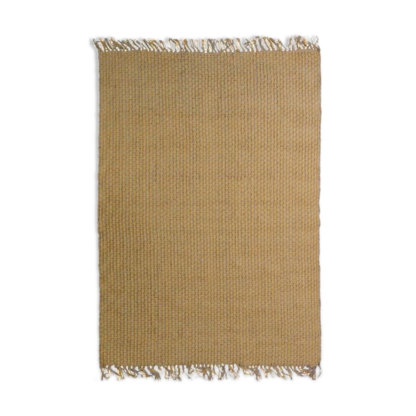 Carpet in jute and yellow cotton 160 x 230 cm