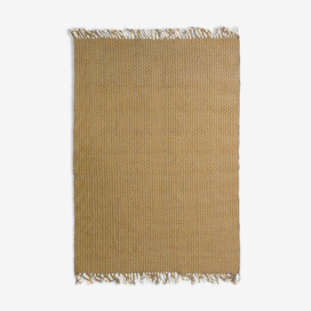 Tapis en jute et coton jaune 160 x 230 cm