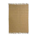 Tapis en jute et coton jaune 160 x 230 cm
