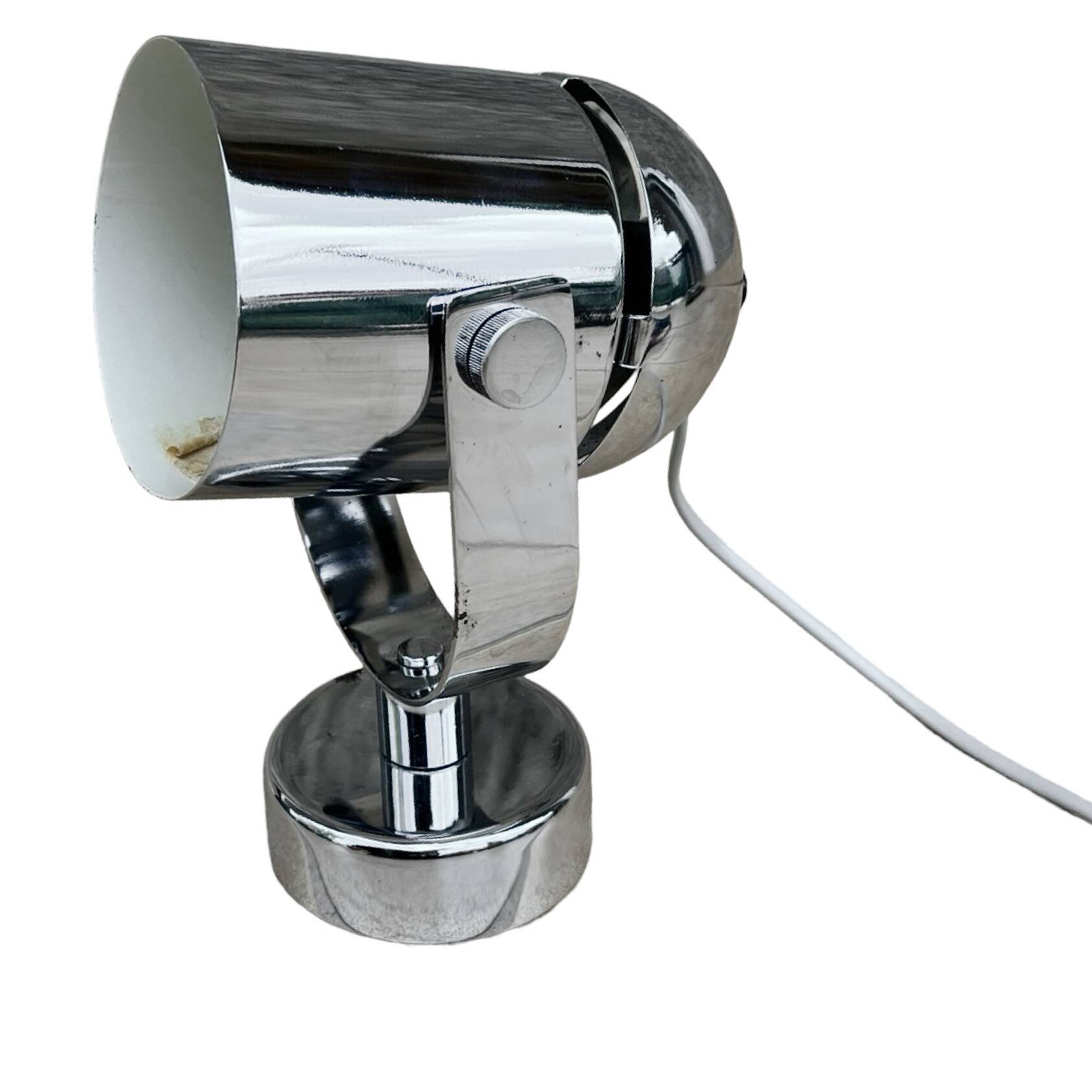 Space age chrome wall lamp, designed by S. Indra, Czechoslovakia, 1970s.