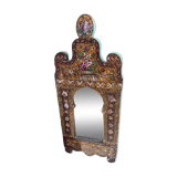 Orientalist mirror frame fixed under glass 25x58cm