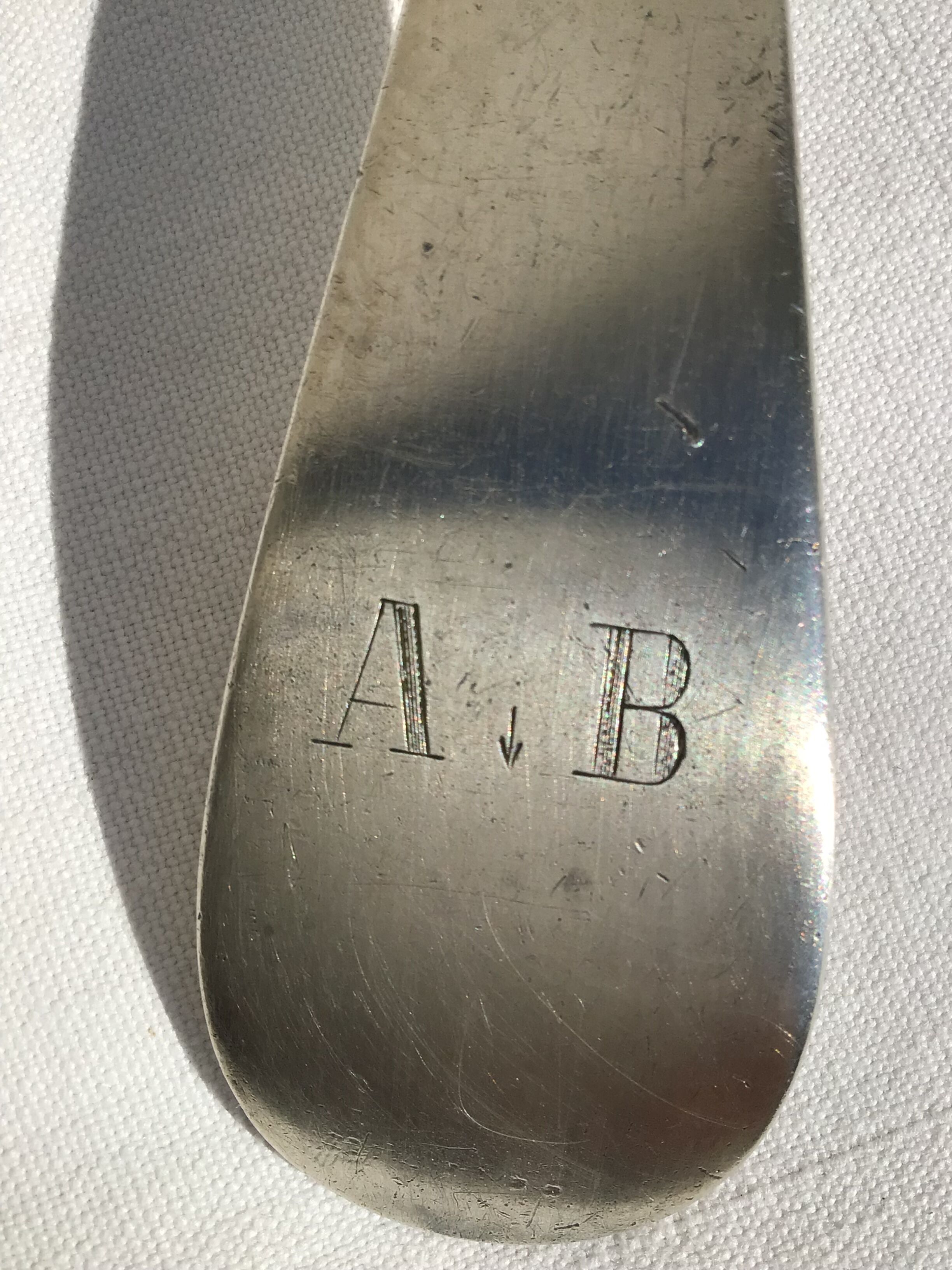 Louche Christofle monogram AB silver-plated antique