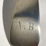 Louche Christofle monogramme AB métal argenté ancien
