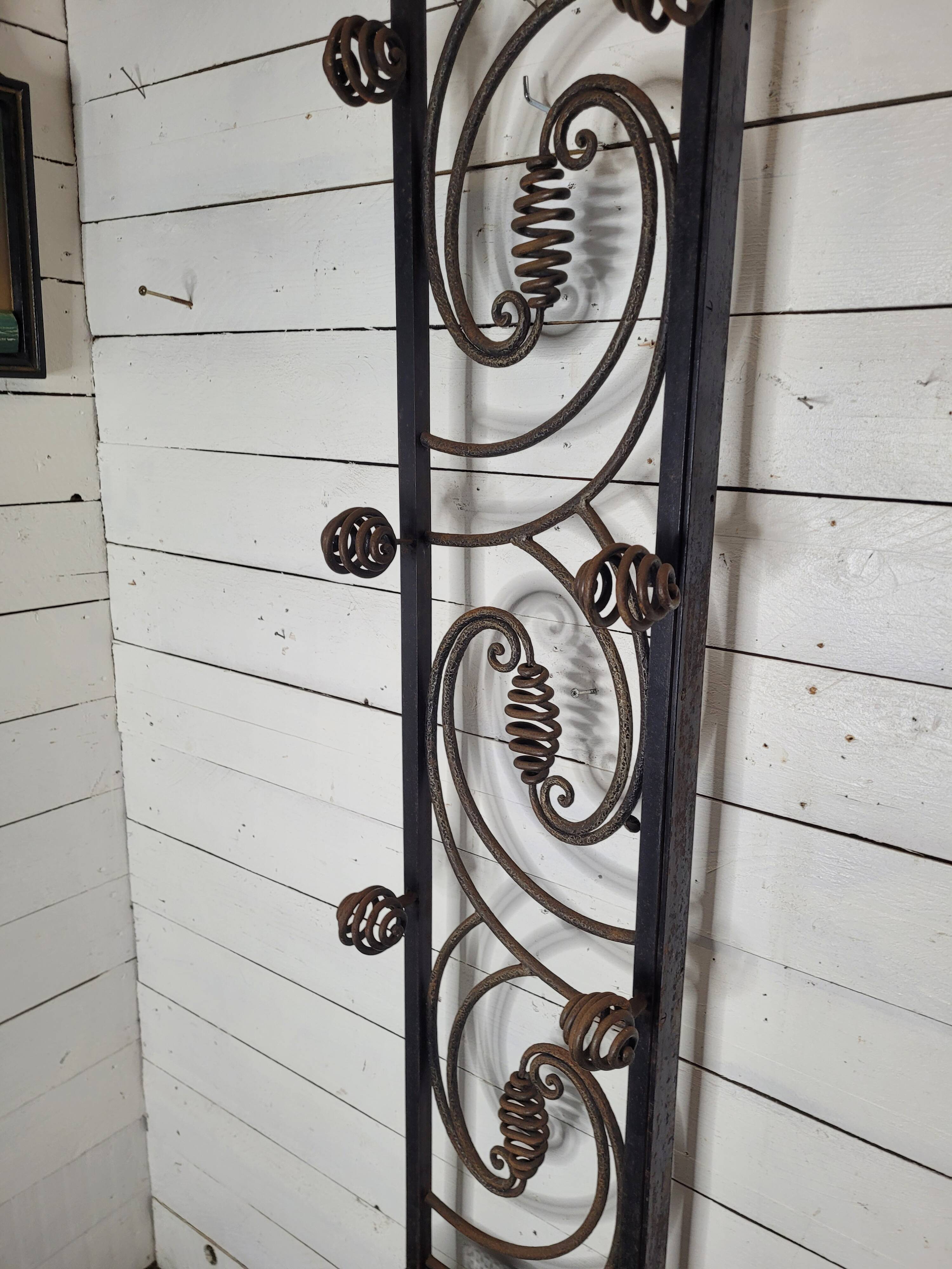 Art deco wrought iron coat rack from the 1930s