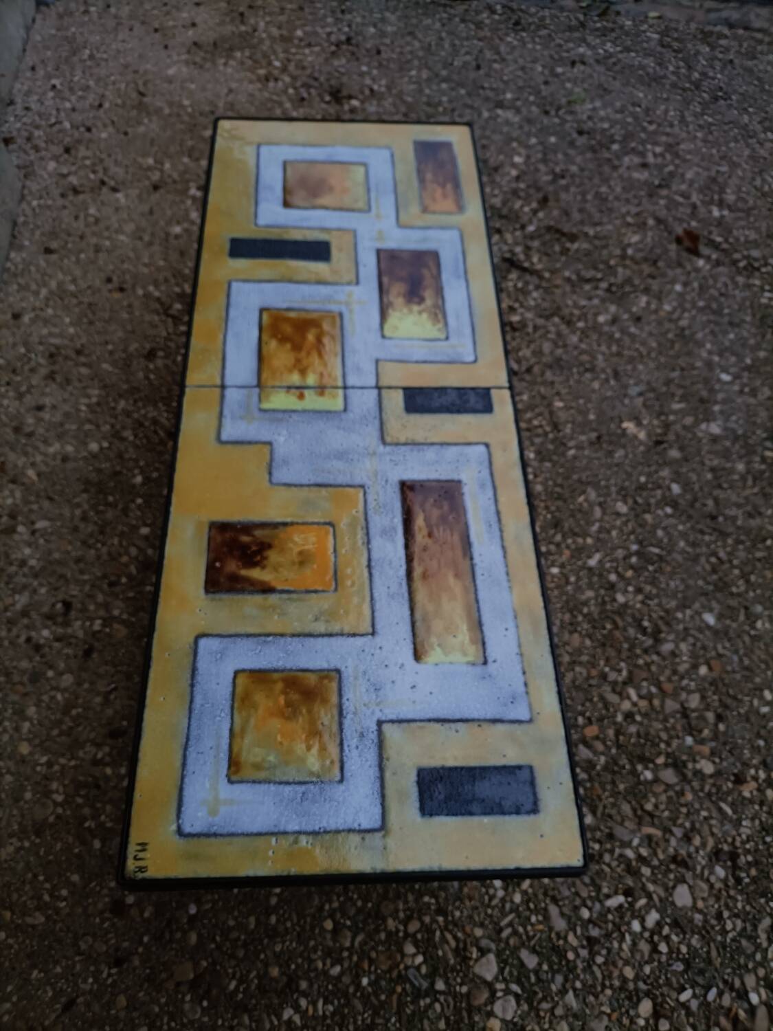 Vallauris coffee table in enamelled lava MJR