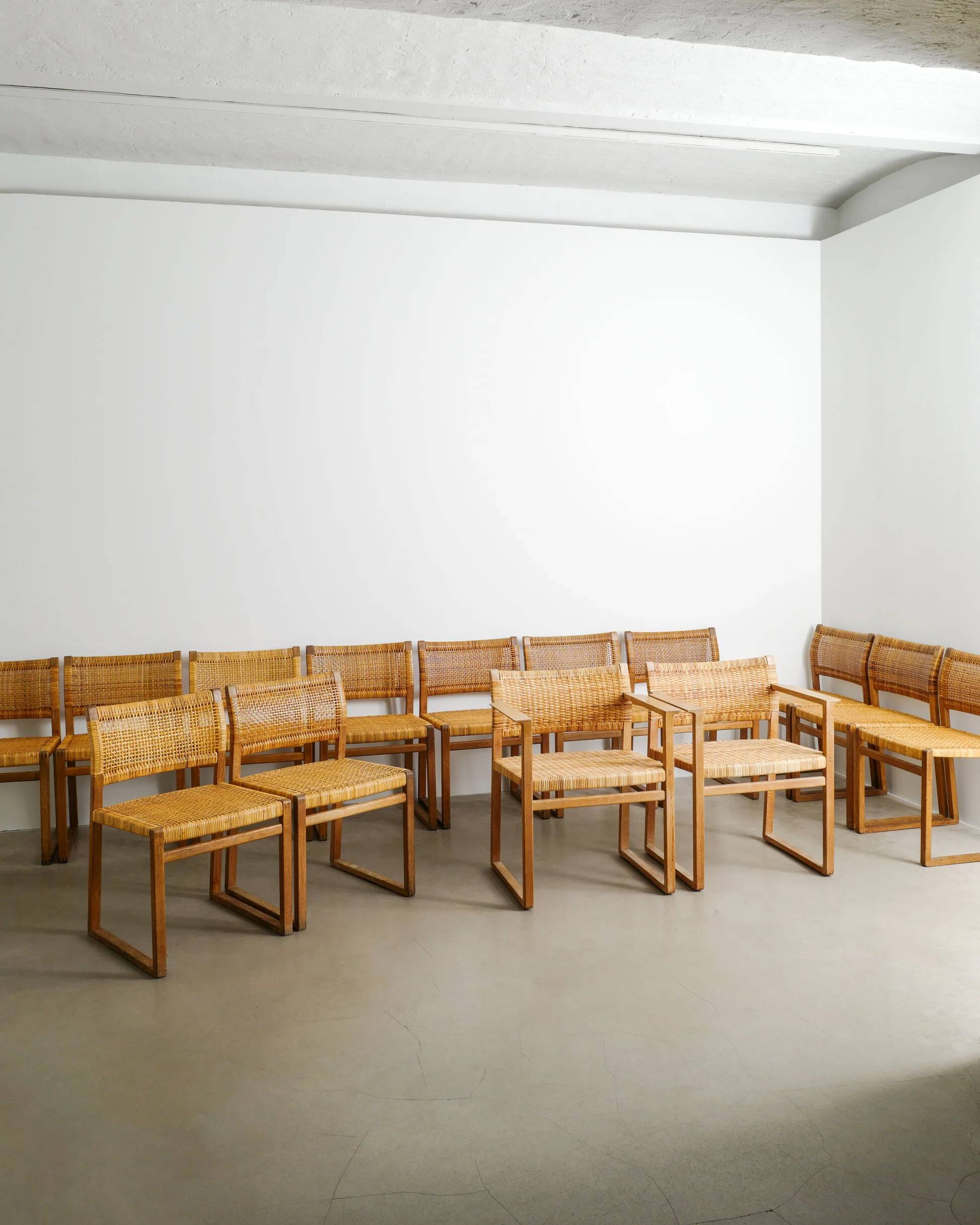 Danish Mid Century Wooden Dining Chairs by Børge Mogensen, 1960s