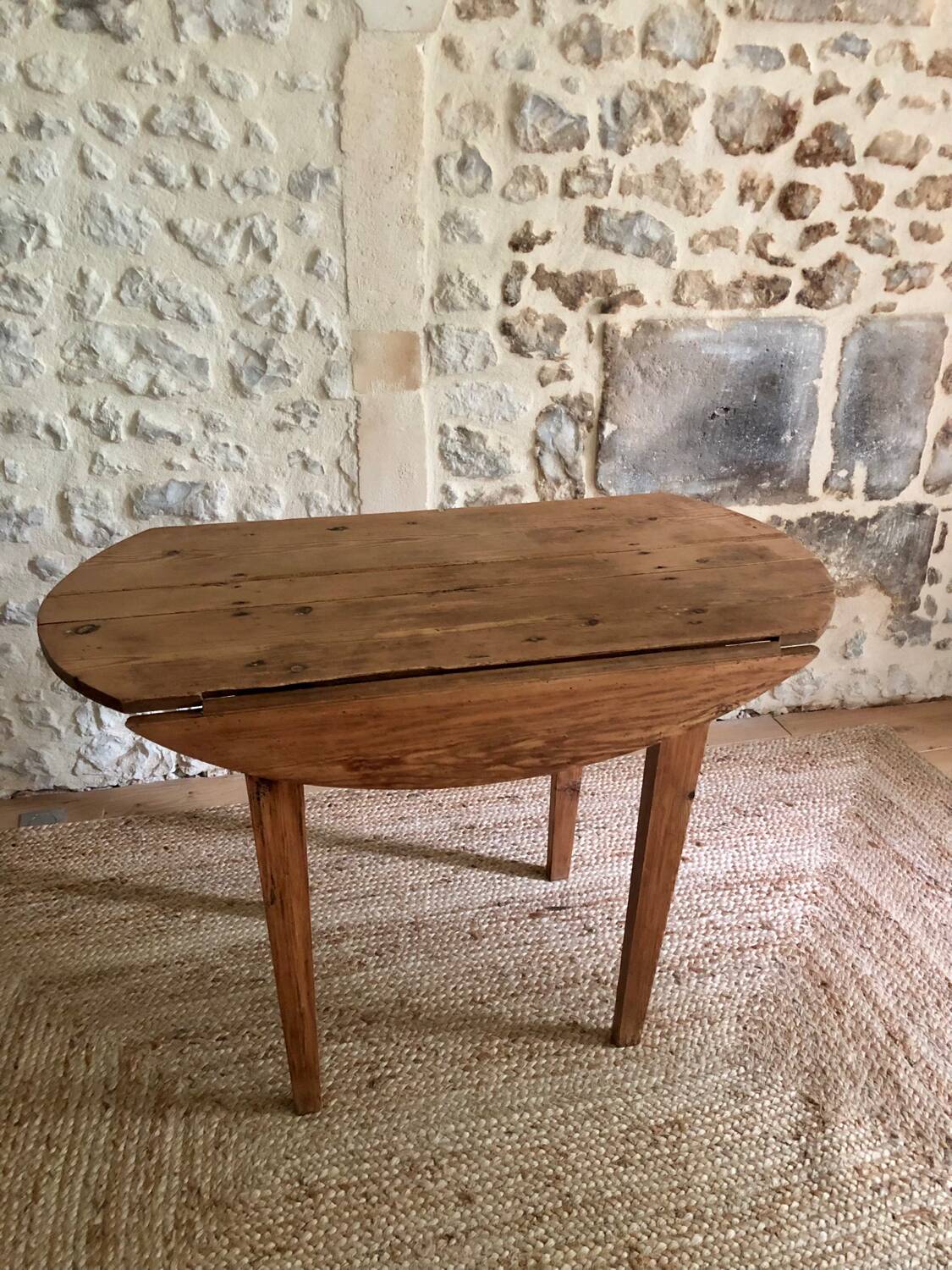 Antique round wooden table