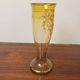 Antique legras vase in yellow glass with golden floral decoration – art nouveau