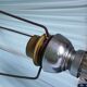 Silver metal lamp & glass cylinders from the 1940s