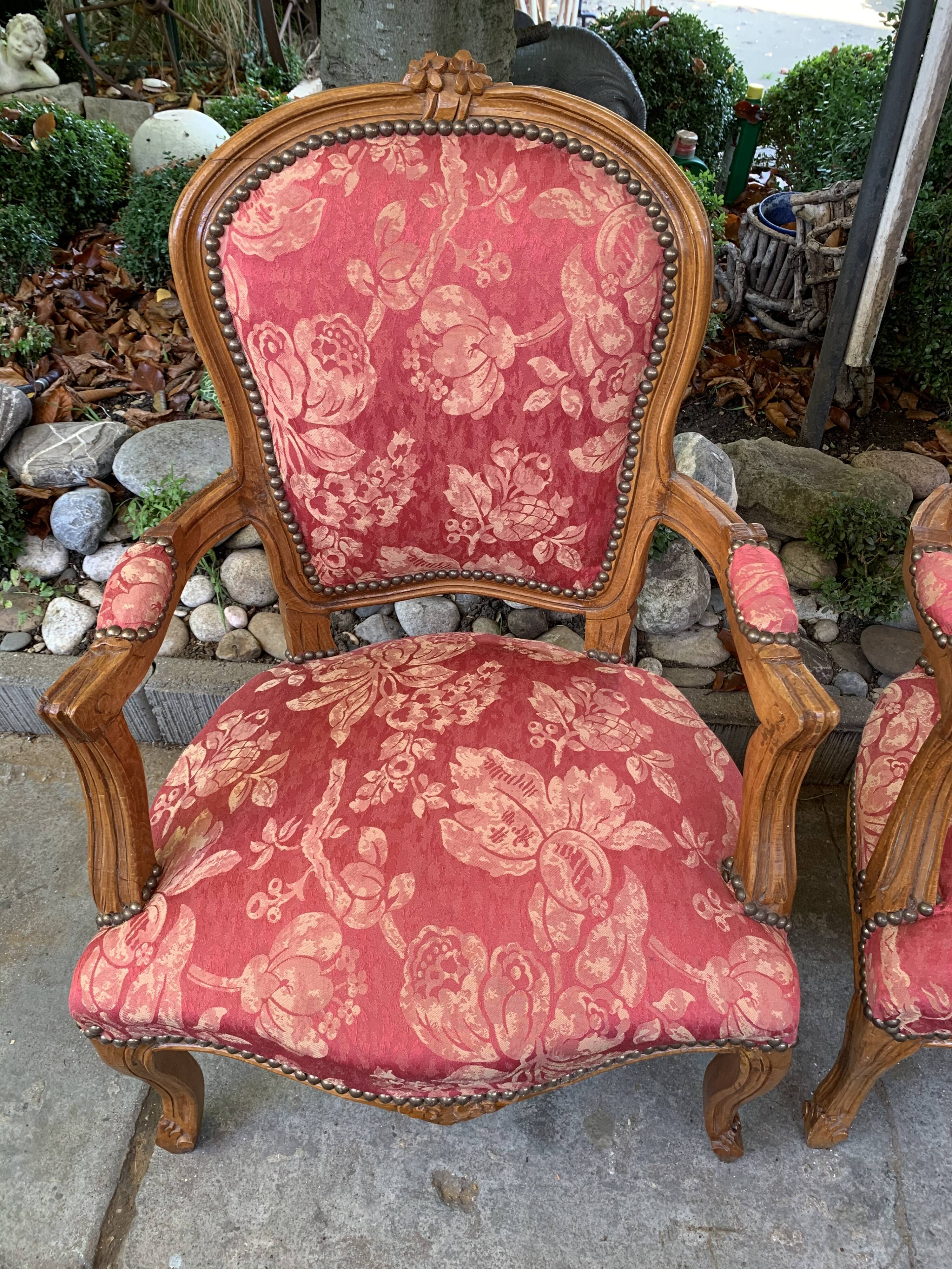 Pair of pink armchairs