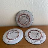 Service en ceramique vallauris 60s decor chardons