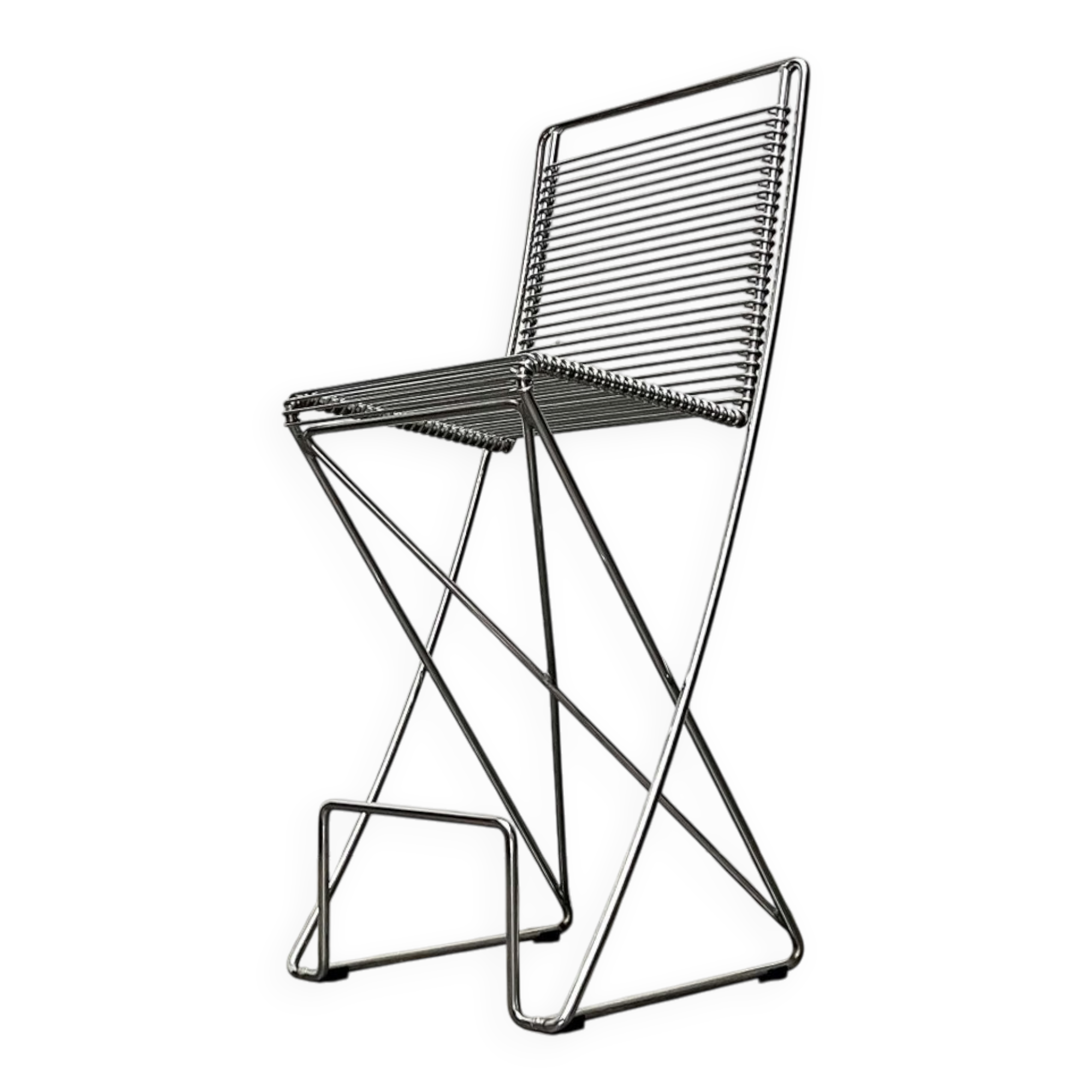 Tabouret de cuisine Postmoderne allemand Kreuzschwinger par Till Behrens pour Meyer Stahlmöbel, années 1980