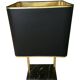 Vintage brass and black marble lamp, 1970