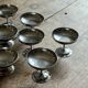 Set of 9 vintage silver-plated dessert bowls.