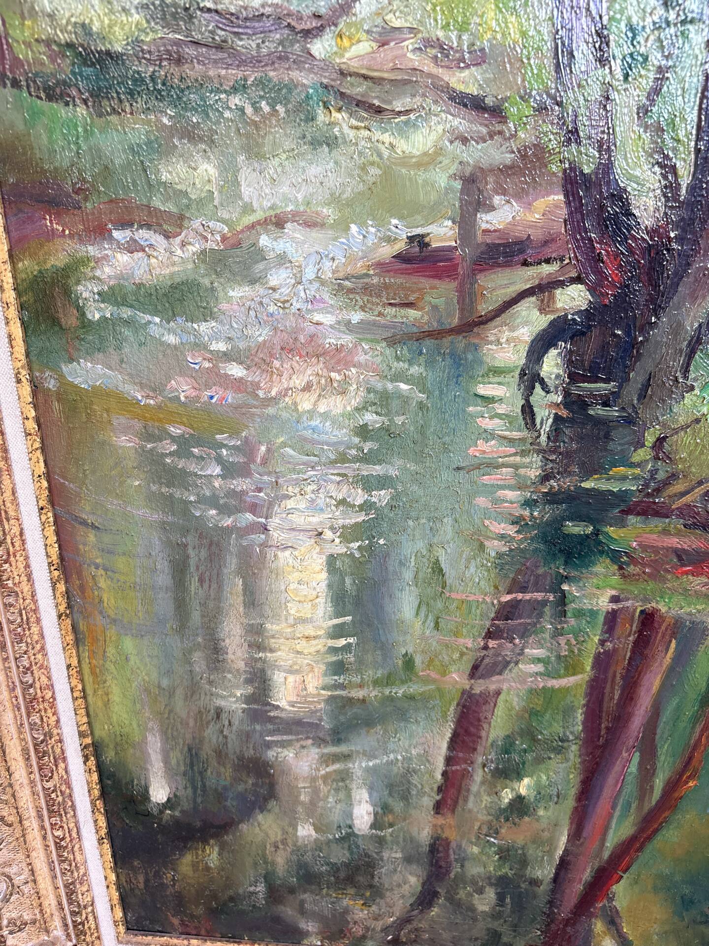 Large oil on canvas signed Reine Cimière - Salon de Paris 1964
