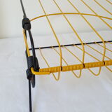 Black and yellow metal magazine holder 70s