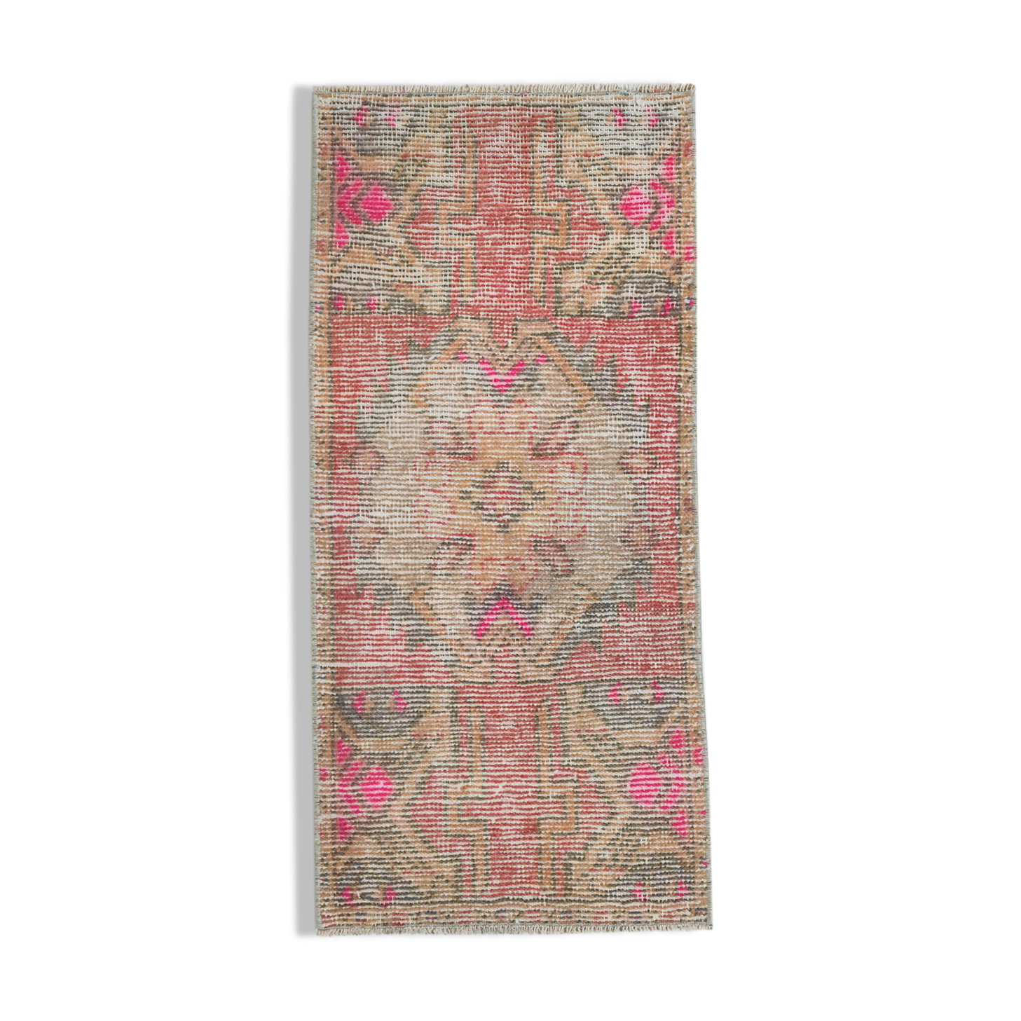 1x3 turkish vintage rug,1x3 doormat,91x43 cm,1.5x2.12 ft