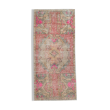 1x3 turkish vintage rug,1x3 doormat,91x43 cm,1.5x2.12 ft