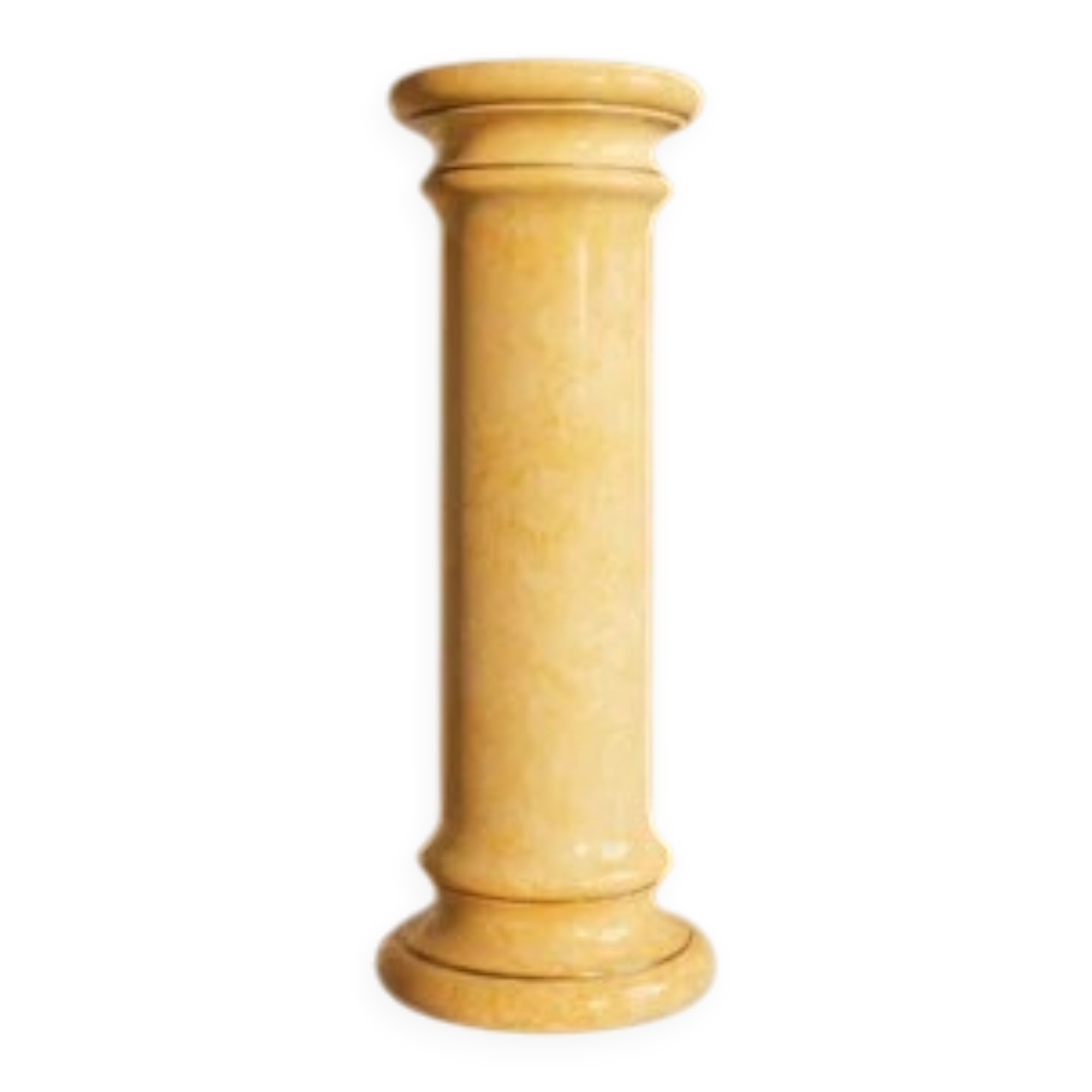 Vintage glazed ceramic pedestal column, marbled onyx & marble effect display stand, 20th century