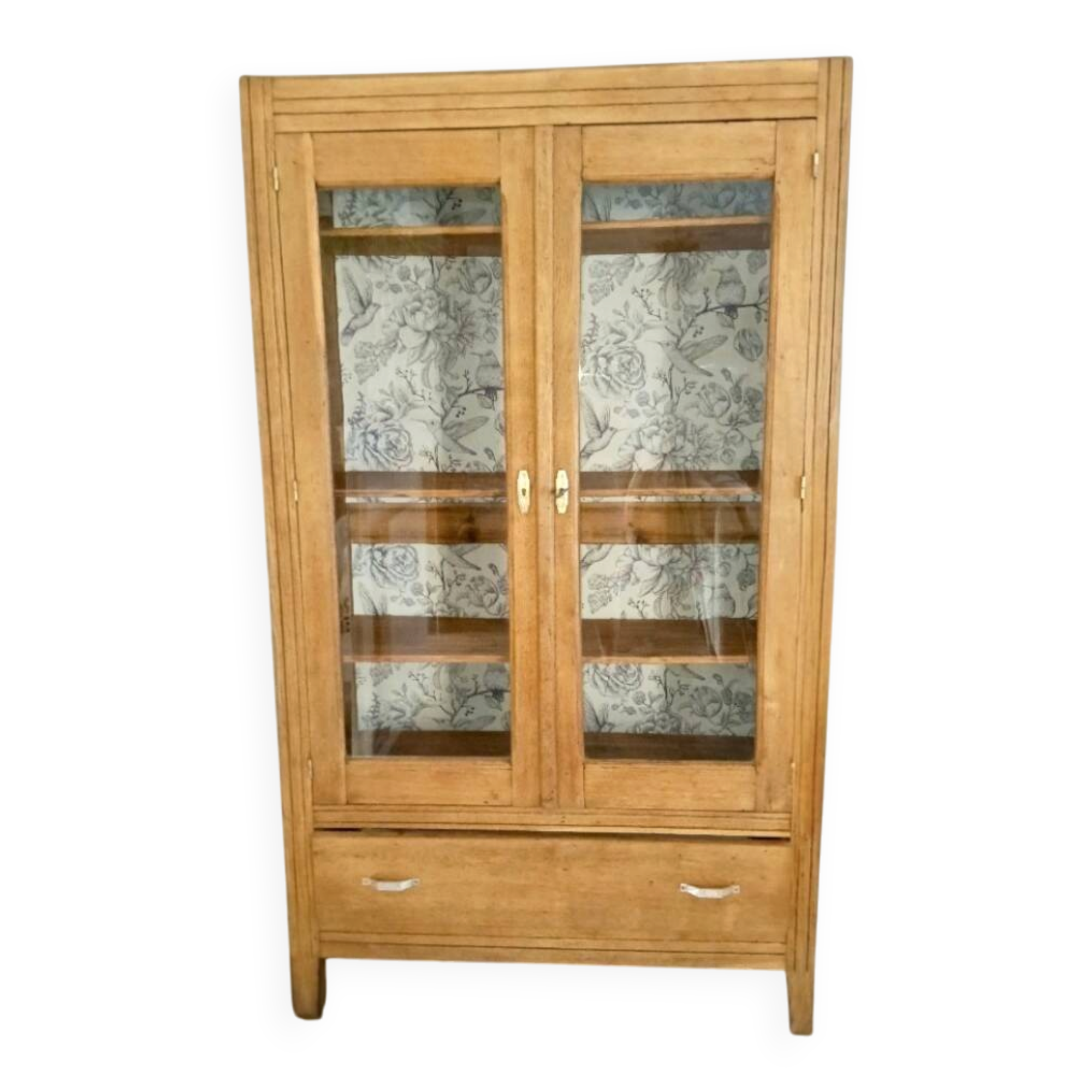 Vitrine parisienne en chêne massif