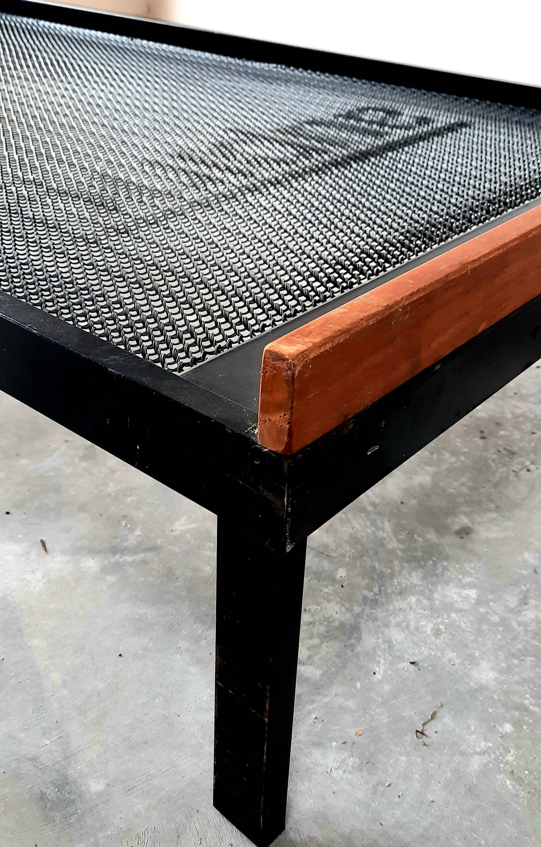 Daybed / Daybed Edition Auping in gray lacquered metal and oak - Vintage from the 50s / 60s