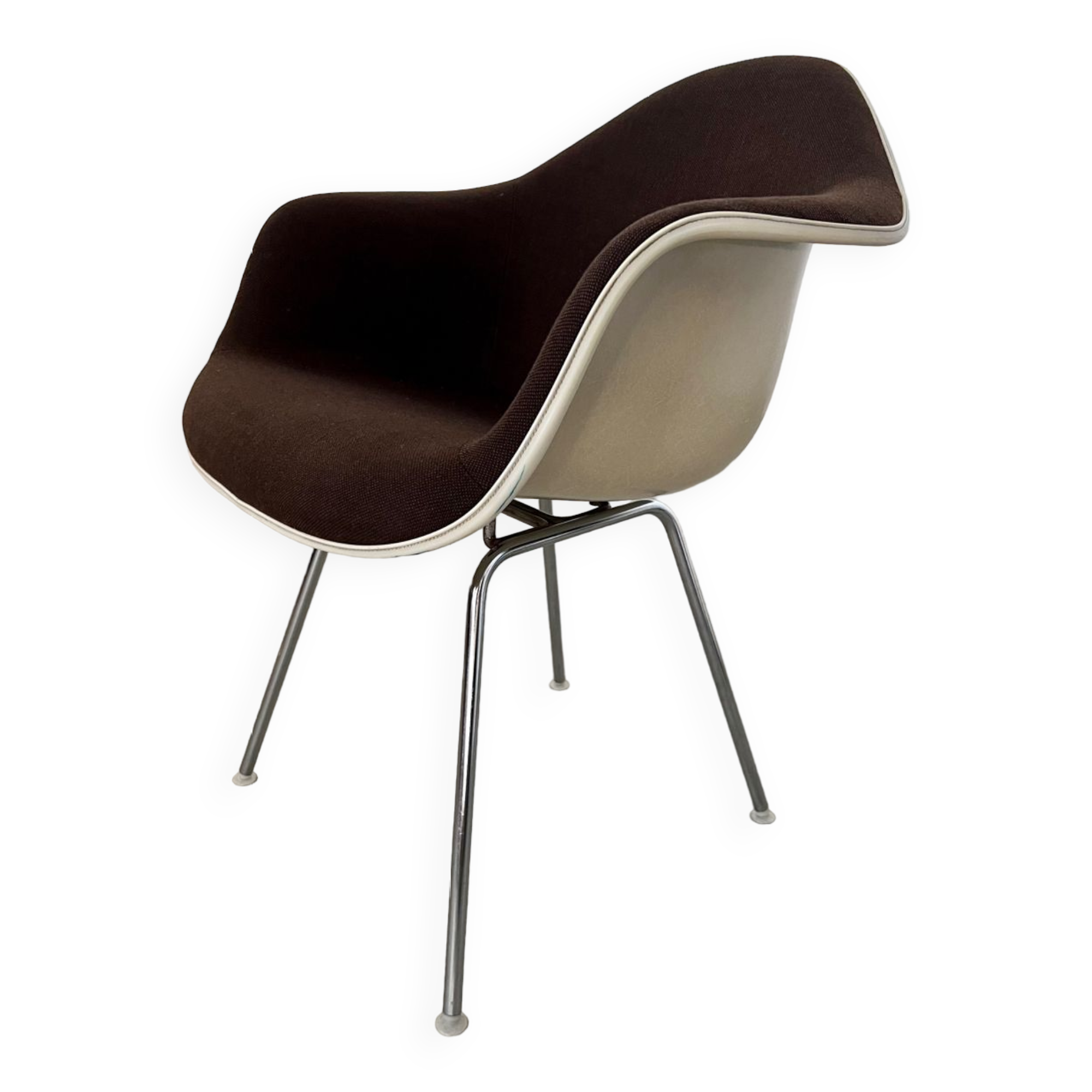 Old Charles and Ray Eames Vitra design armchair from the 70s fiberglass armchair fabric
