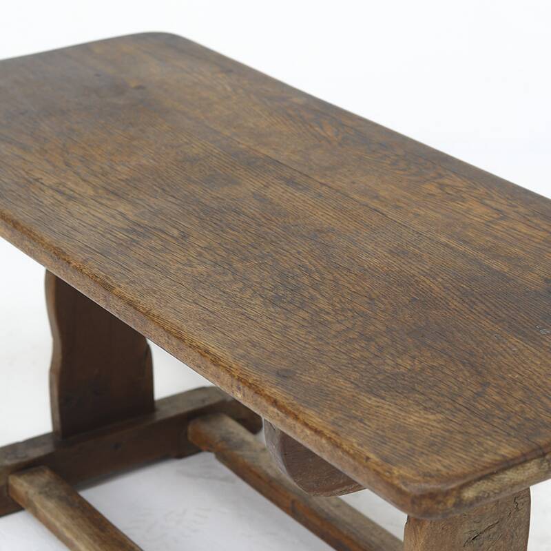 Table basse de ferme rustique antique en chêne