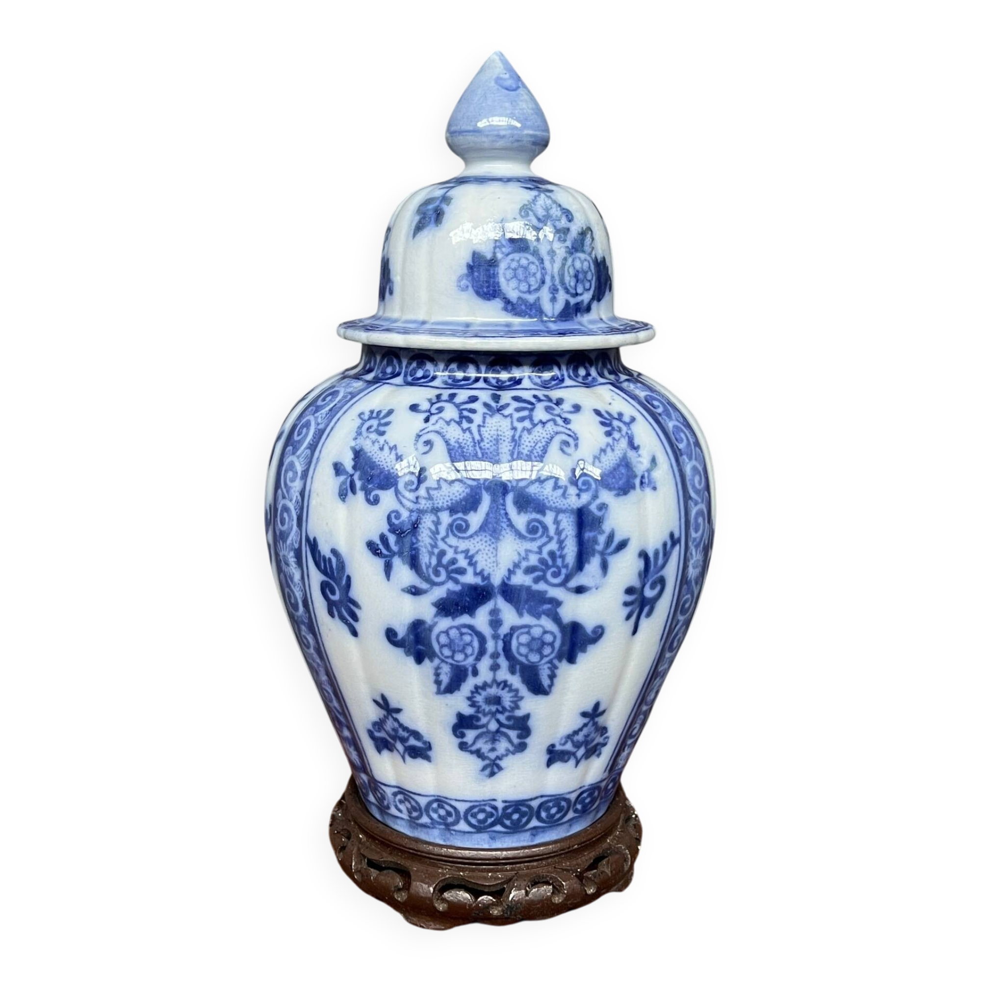 Victorian vase with hand-painted cobalt.