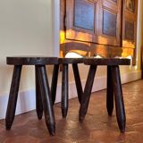 Tripod stools, French brutalist