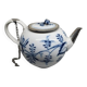Théière en porcelaine allemande antique Meissen Zwiebelmuster avec argent, milieu des années 180.