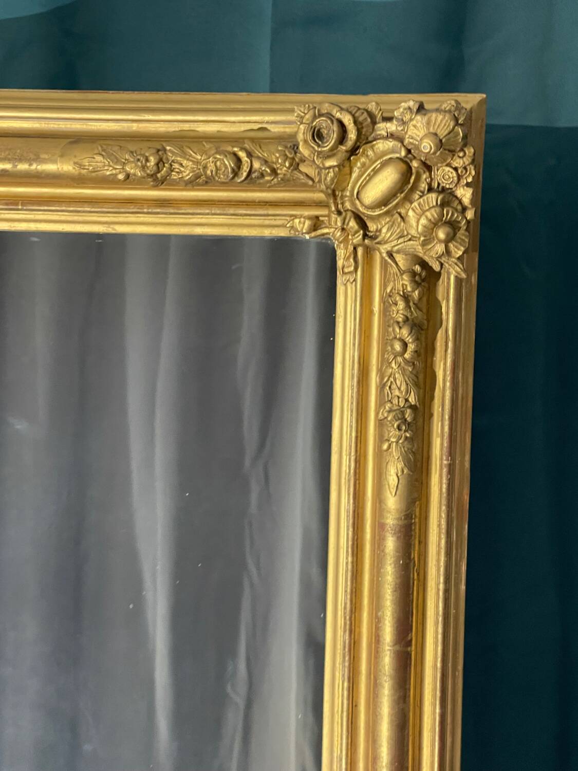 Large old 19th century mirror high 177 x 104.5 cm very good condition