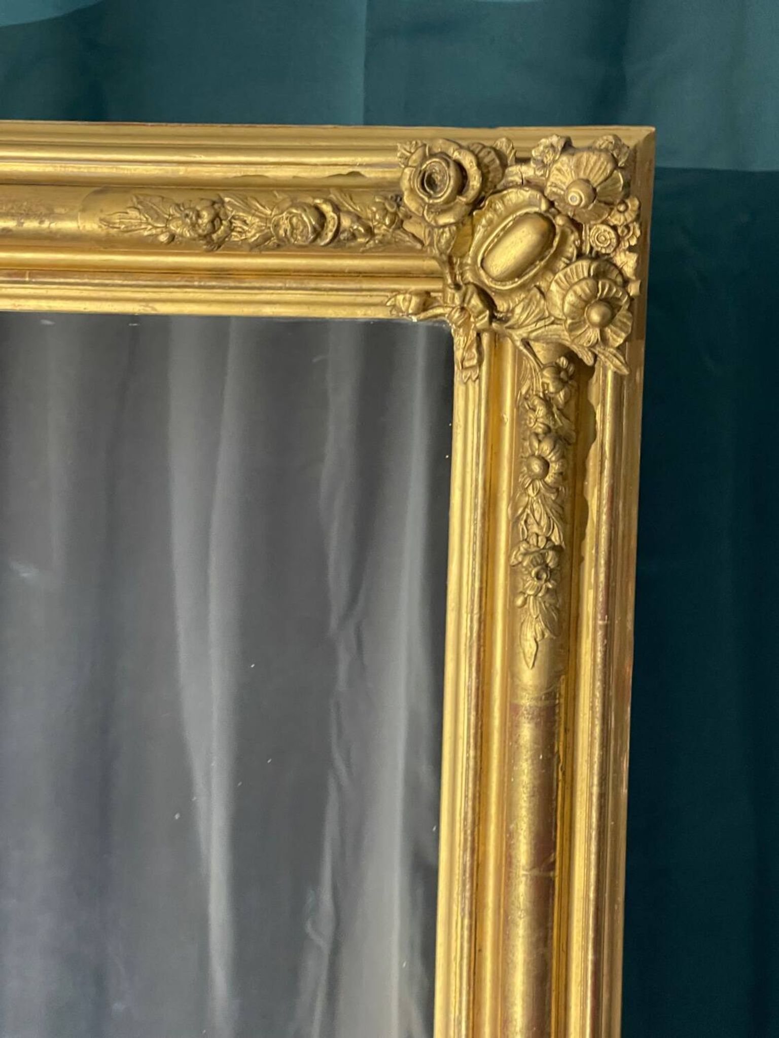 Large old 19th century mirror high 177 x 104.5 cm very good condition