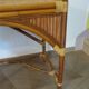 Vintage console/desk made of natural woven rattan, 1960s