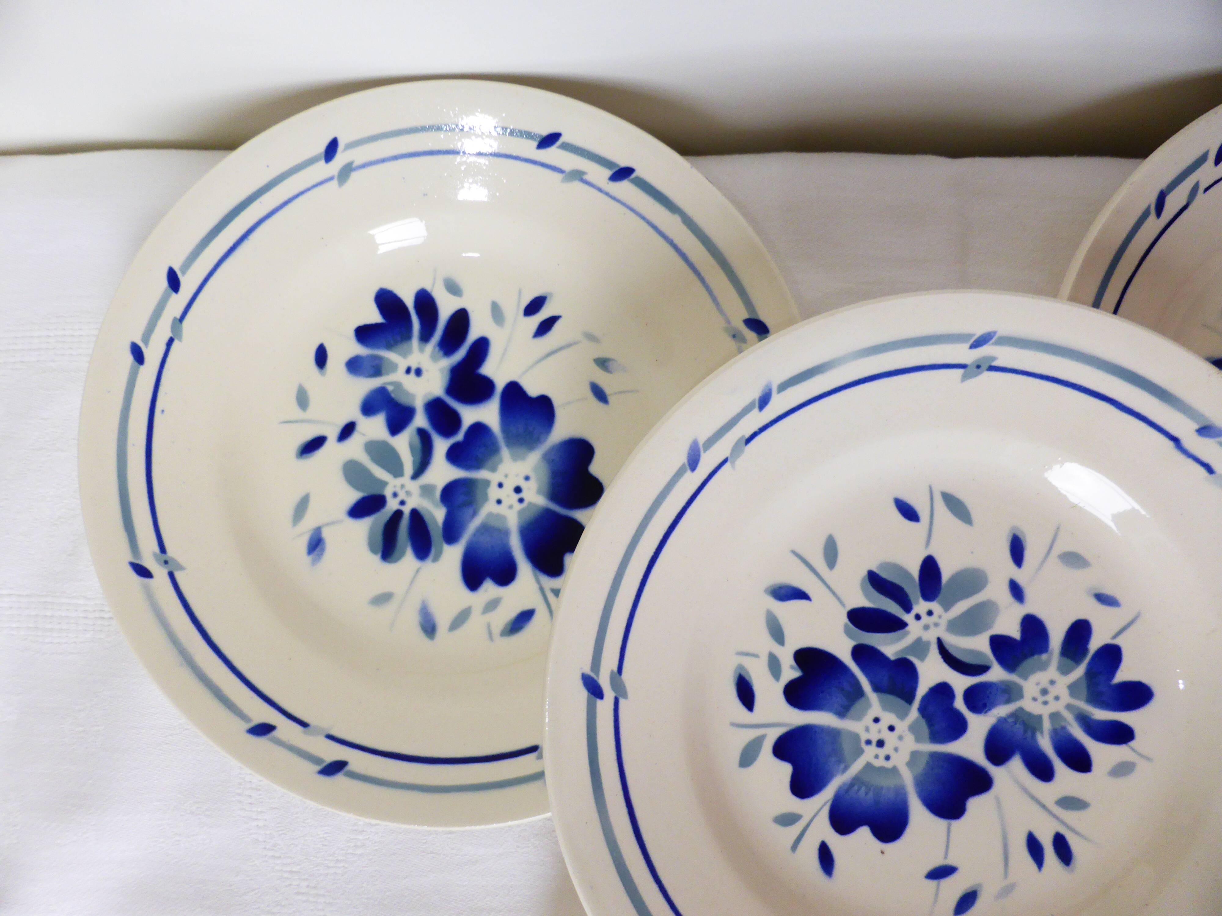 4 assiettes dessert vintage de Longchamp modèle Cholet (2103119)