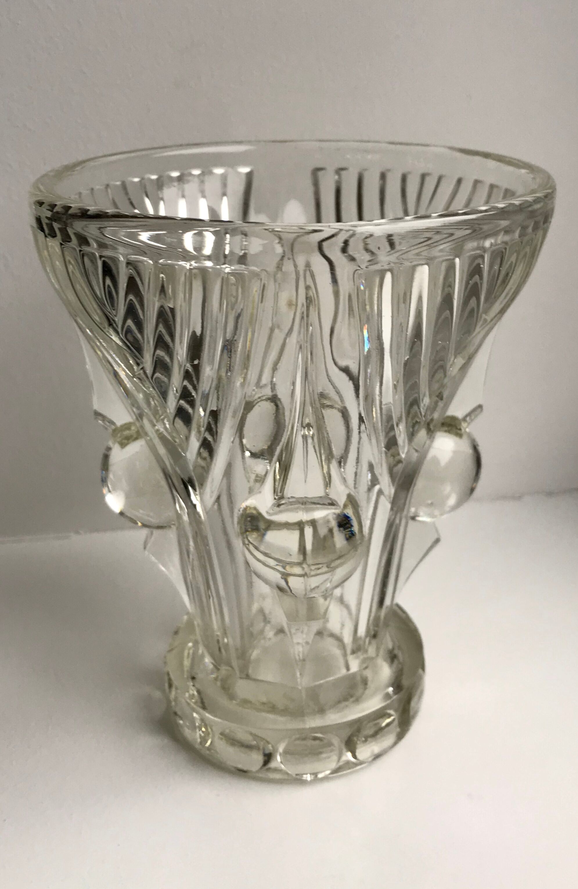 Art deco crystal vase 30s