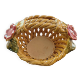 Small openwork barbotine basket from the 60s