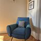 Fauteuil club bleu canard