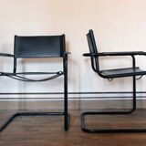 Paire de fauteuils cantilever bauhaus années 70