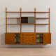Vintage danish modular teak bookcase 1970s
