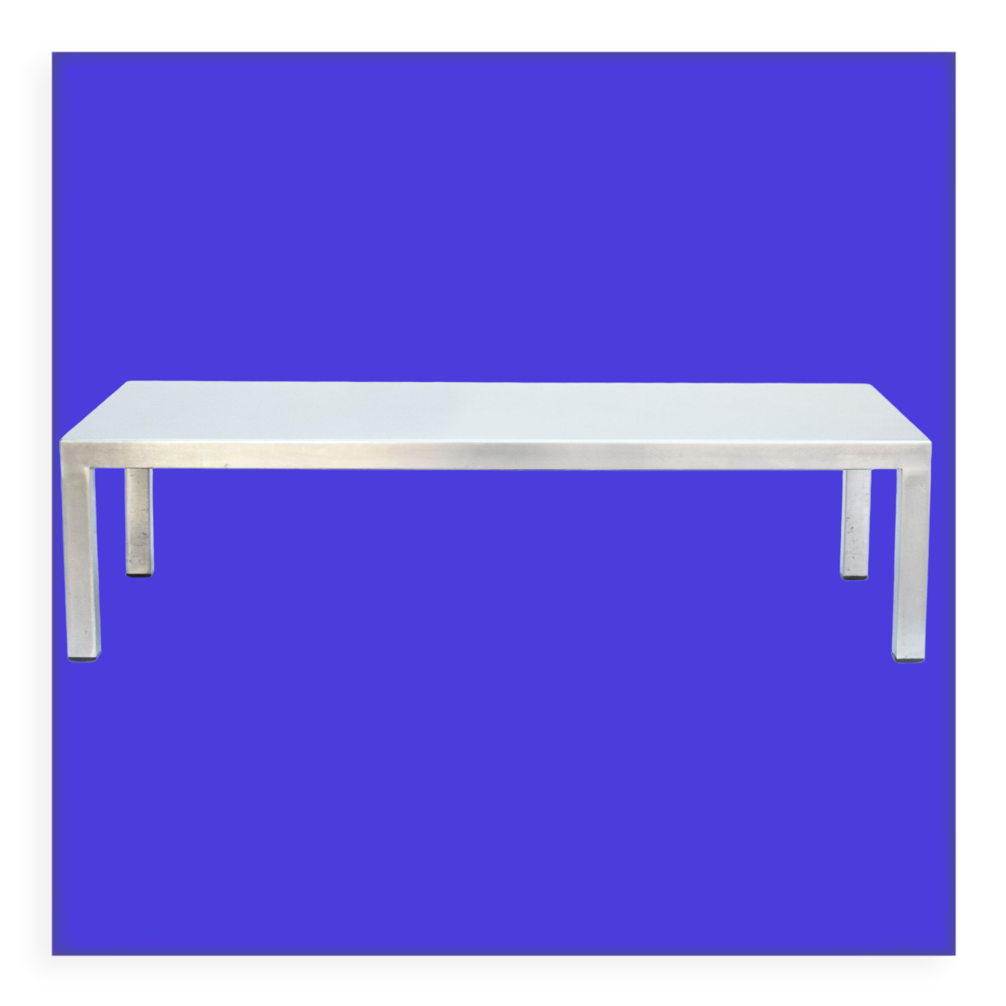 Coffee table in stainless steel 70s