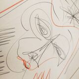 Drawing Gilbert Giuliani dit Gianangelli vintage