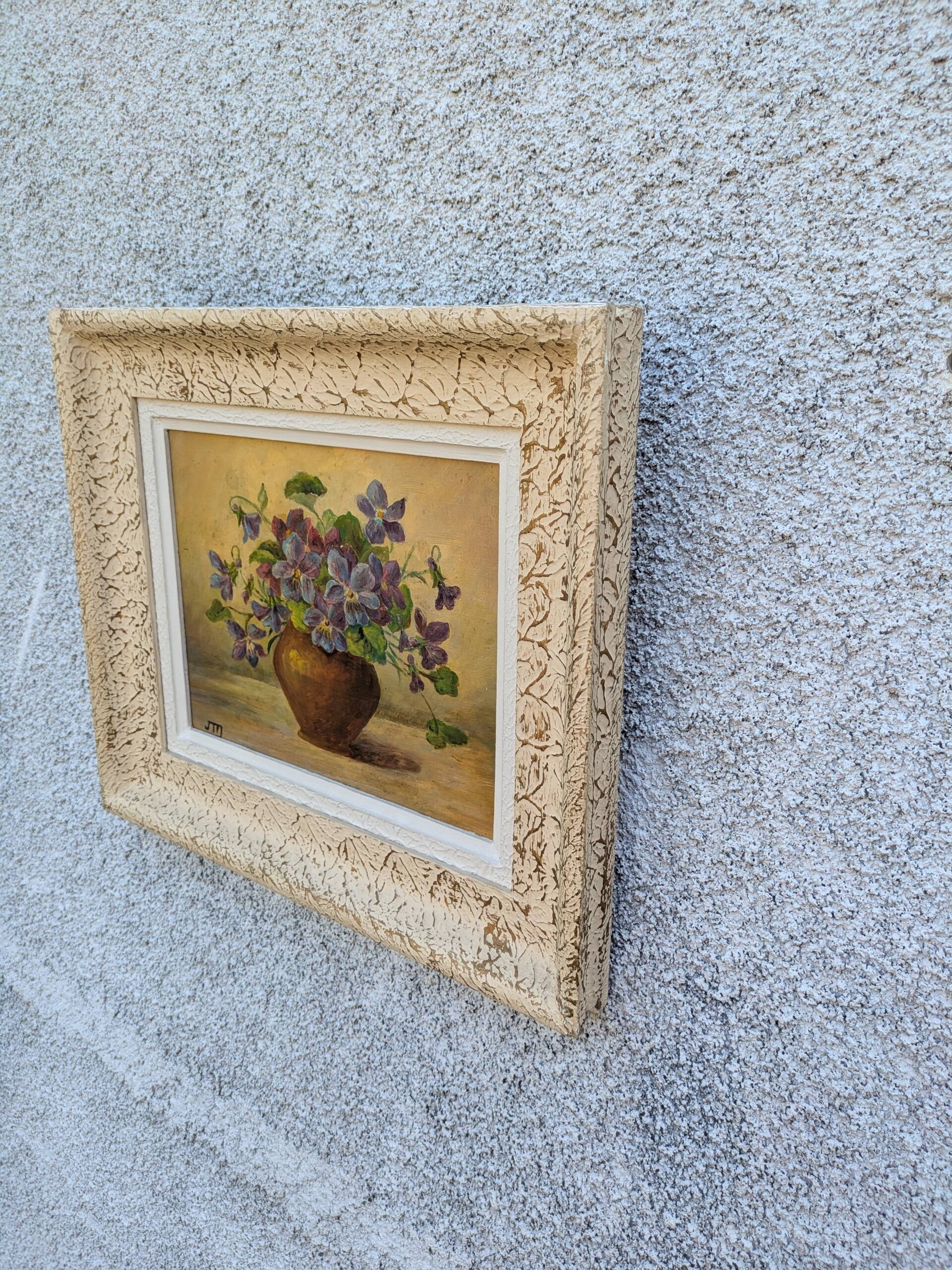 Tableau ancien de fleurs