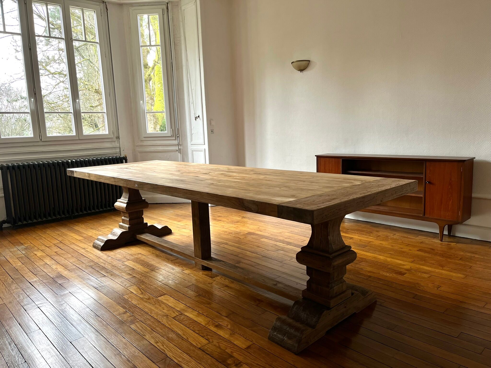 Wooden monastery table - Spirito 300 by 100 cm