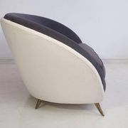 Grey velvet sofa by Guglielmo Veronesi for ISA, circa 1950.
