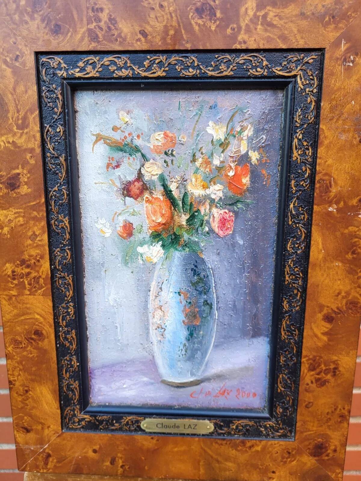 Colorful Flower Bouquet Oil on Canvas Still LIfe