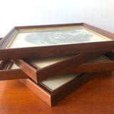 Set of 4 framed antique prints - 4 seasons