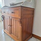 Old bathroom cabinet with marble