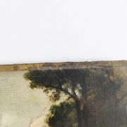 Huile sur panneau "Berger avec ses moutons", XIXème s.