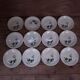 12 dessert plates, Tulips model, Céranord St Amand