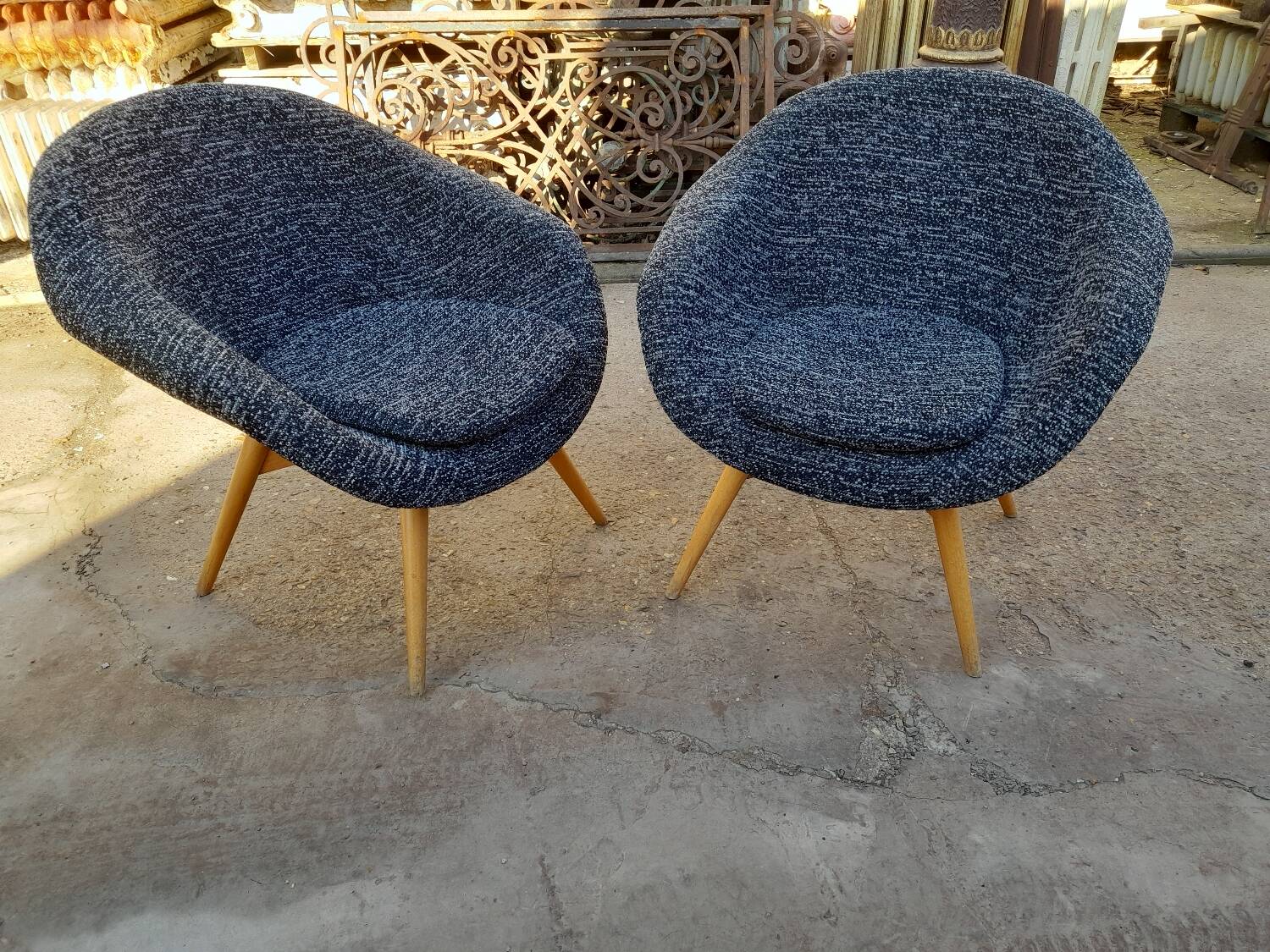 Paire fauteuils tchèques, 1960